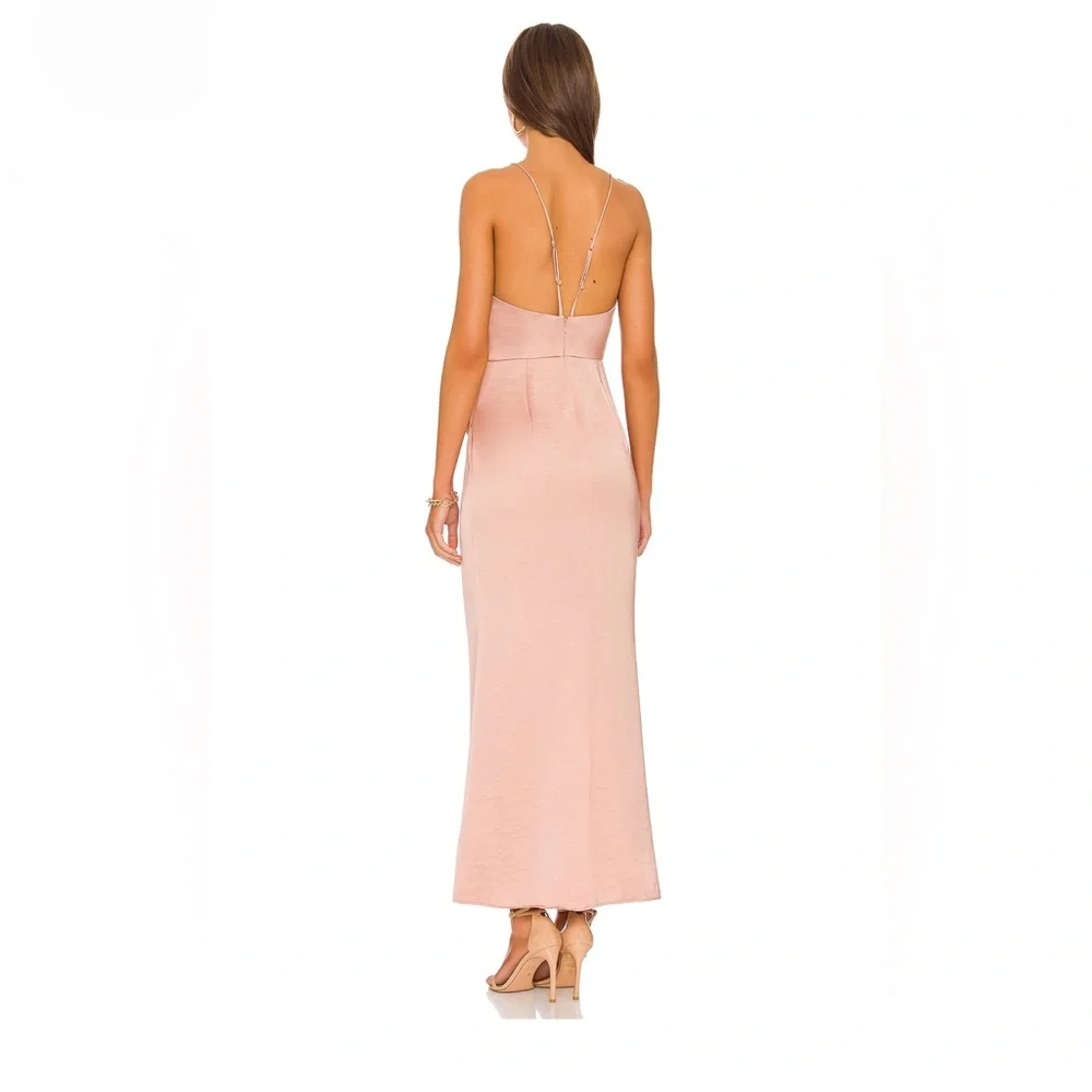 NEW SIGNIFICANT OTHER x REVOLVE aria satin maxi midi dress in nougat - Picture 4 of 12